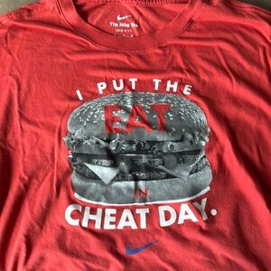 Nike “I put the EAT in CHEAT DAY” shirt vintage